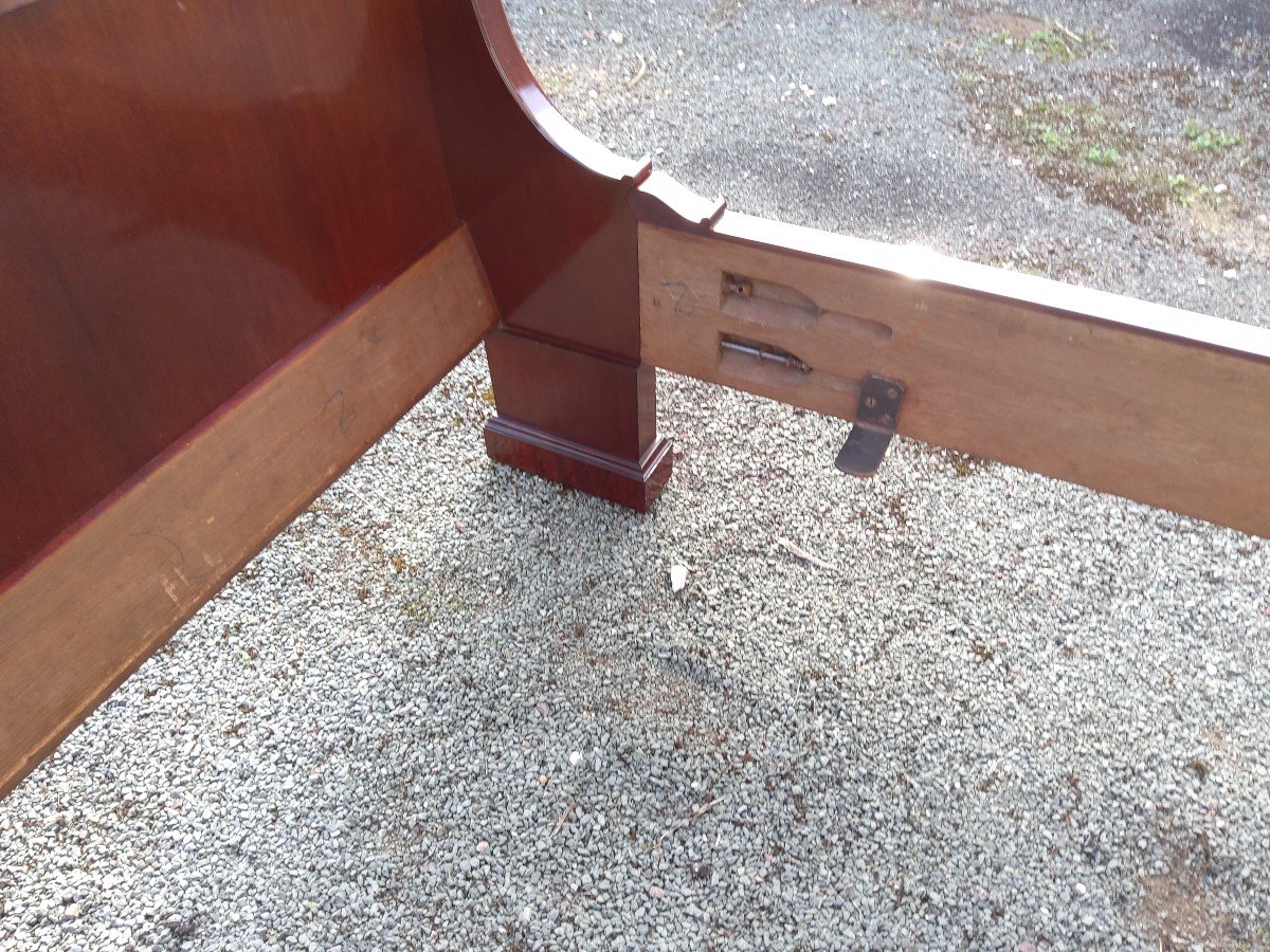 Pair Of Restoration Period Swan Neck Beds-photo-3